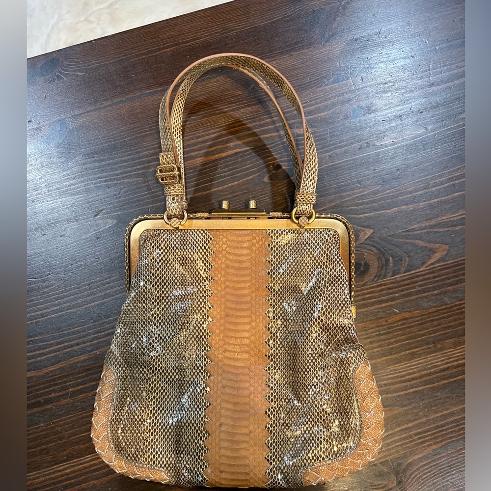 Bottega Venteta Python and Stingray  Handbag